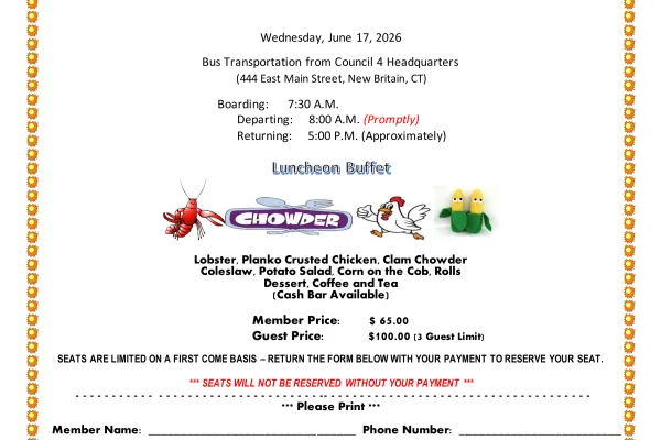 Retiree Summer Outing Flyer