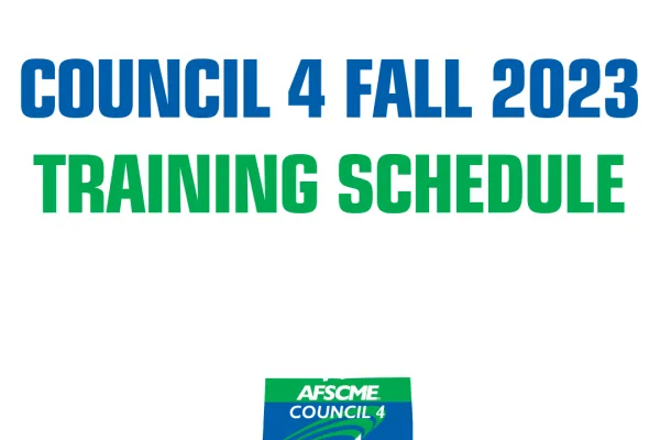 Council 4 Fall Training Schedule 2023