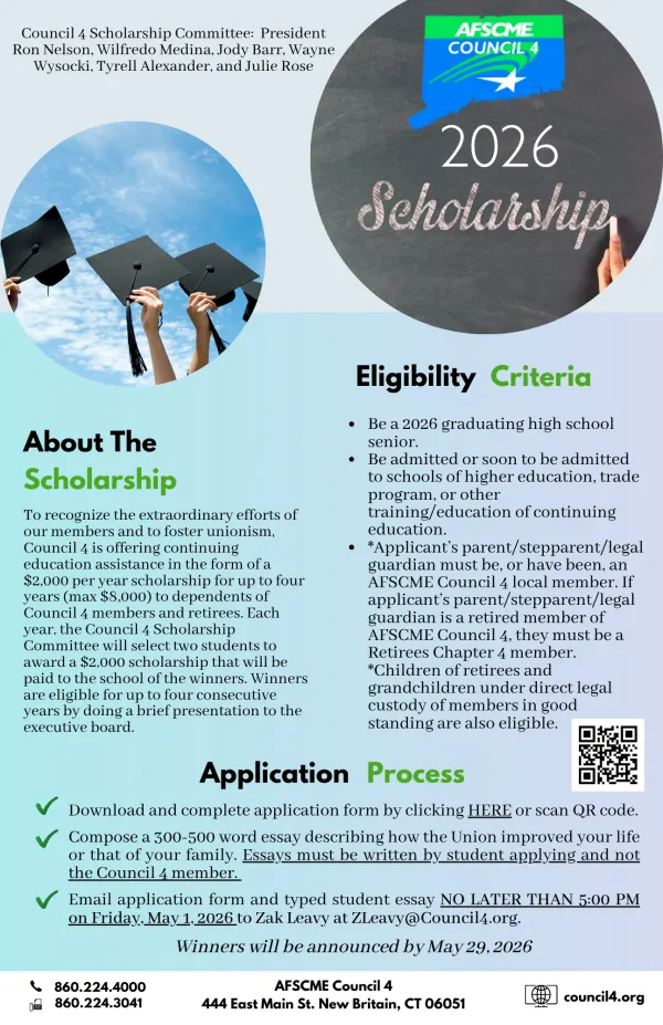 AFSCME Council 4 2026 Scholarship